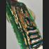 Ancient Leklai Keaw Naga Healing Stone Somdej Watrakang Green Thai Amulet #15266