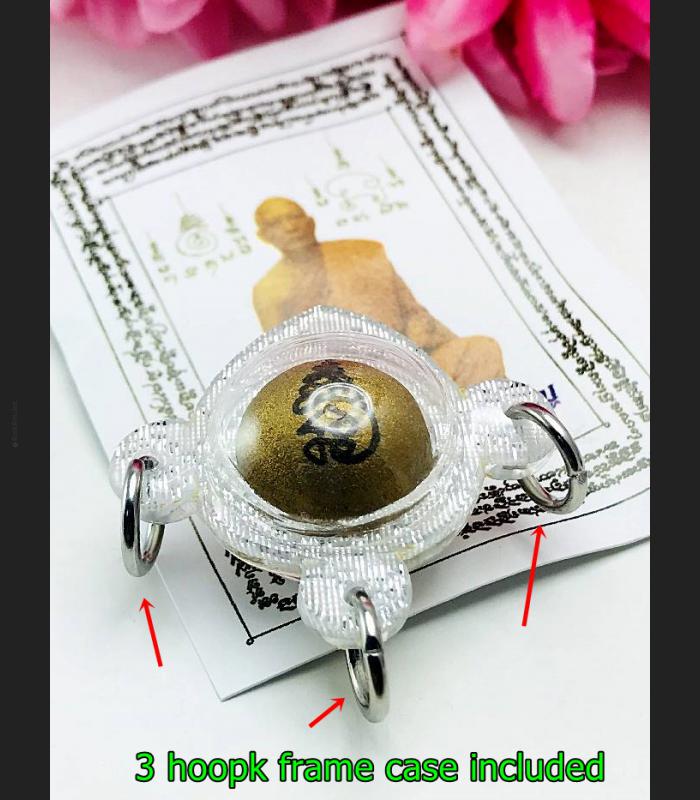 MAGIC BALL LOOKOM PPKM ASHES SACRED GAMBLING LUCKY AMULET THAI LP SAKORN CODE3