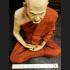 LIFELIKE WAX FINE ART THAI MONK STATUE AMULET LP NGERN WAT BANGKAN MEDITATION 9INCH