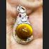 Silver Pendant Naga Eye Leklai Lucky Crystal Magic Ball Yellow Thai Amulet 15390