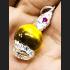 Silver Pendant Naga Eye Leklai Lucky Crystal Magic Ball Yellow Thai Amulet 15390