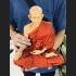 LIFELIKE WAX FINE ART THAI MONK STATUE AMULET LP SUK WAT PKMKT MEDITATION 9INCH