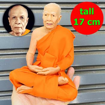 Lifelike Realistic Wax Figure Monk Statue Lp Sod WatPakNam 17C Thai Amulet 15392 SIZE 5 INCH