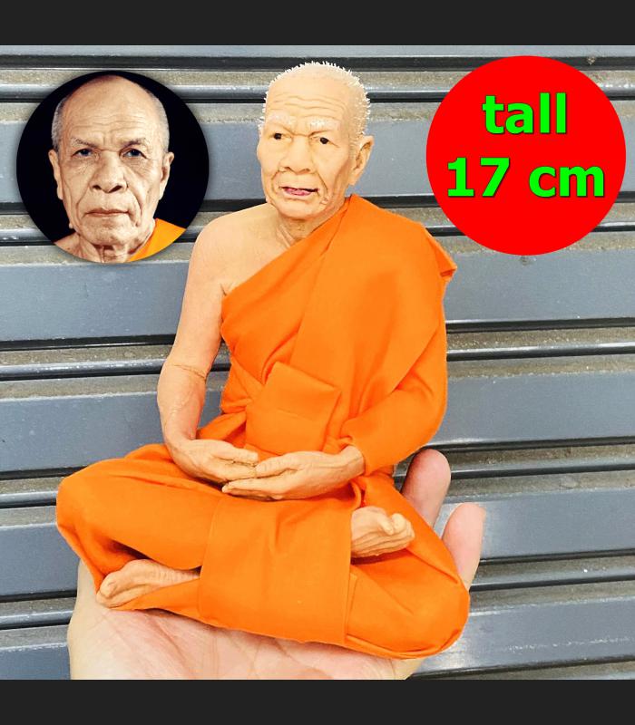 Lifelike Realistic Wax Figure Monk Statue Lp Sod WatPakNam 17C Thai Amulet 15392 SIZE 5 INCH