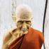 Lifelike Wax Art Monk Statue Derm WatNongPho Meditation 15Cm Thai Amulet #15393 FINE 5 INCH
