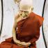 Lifelike Wax Art Monk Statue Derm WatNongPho Meditation 15Cm Thai Amulet #15393 FINE 5 INCH