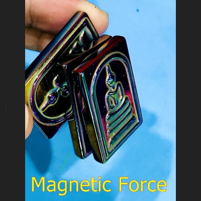 THAI SAFEGUARD AMULET LEKLAI MAGNETIC MATEL UMKLUM SOMDEJ RAINBOW SHINE