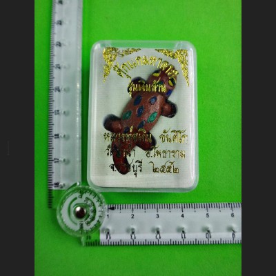 Holy Gecko Lizard Richly Gambling Become Millionaire Ngern Red Thai Amulet 15403