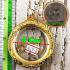 Large Empty Frame Case Gold 24k Micron Round 4.5cm Jatukam Thai Amulet #15420