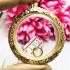 Large Empty Frame Case Gold 24k Micron Round 4.5cm Jatukam Thai Amulet #15420