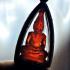 Ancient Crave Leklai Naga Eye Gem stone Lersri Dragon Head Red Thai Amulet 15422