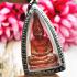 Ancient Crave Leklai Naga Eye Gem stone Lersri Dragon Head Red Thai Amulet 15422