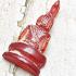 Ancient Crave Leklai Naga Eye Gem stone Lersri Dragon Head Red Thai Amulet 15422
