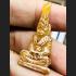 Leklai Naga Eye Crystal Stone Lersri Payanak Head Lucky Yellow Thai Amulet 15423