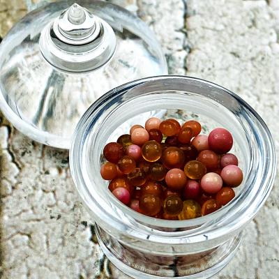 Large Sarira Relic Holy Sacred Buddha Stupa Red Rose Pink Mix Thai Amulet #15471