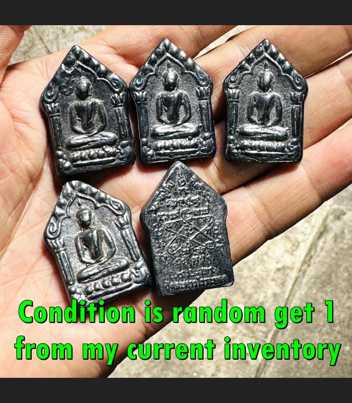 Leklai Kotipe Black Shine MeKaPhat Love lucky Khunpaen LP Huan Thai Amulet 15484
