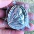 Metal Pidta Close Eye Wasp Sivali Windfall Rich Silver Lp Jeed Thai Amulet 15542