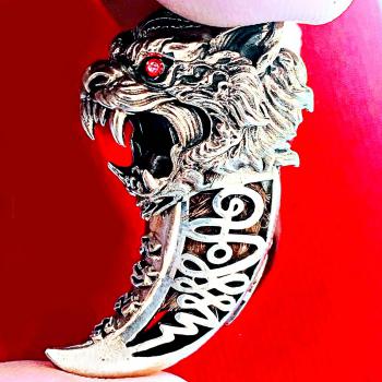 METAL FANG TIGER CONTROL LEADER POWER RICH FORTUNE THAI AMULET LP PRAYOON