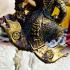 Flying Monkey 4Hand Windfall Gambling Win Kalong Nawa Be2552 Thai Amulet #15564