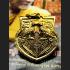 Monk Gold Small Medal Salika Bird Love Negotiate Kalong Be2550 Thai Amulet 15584