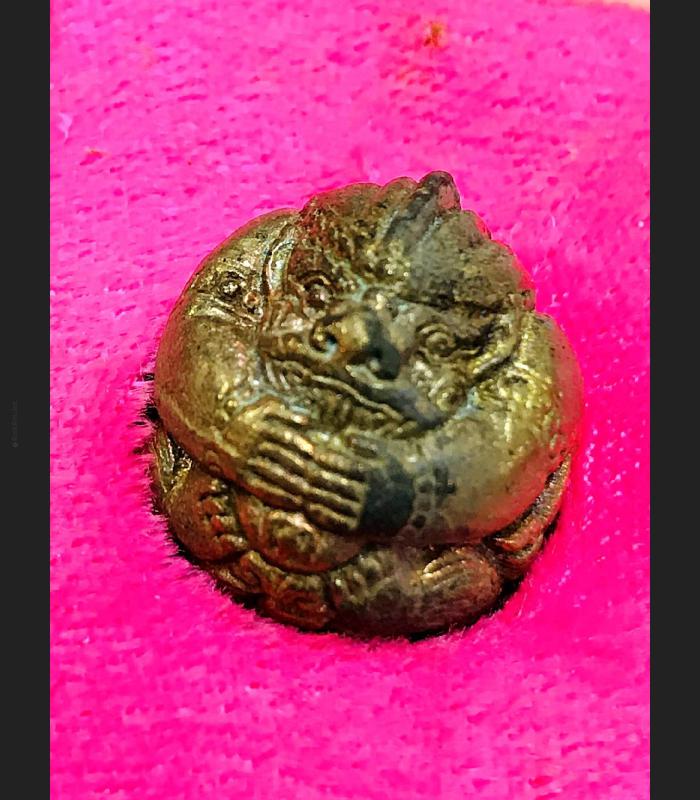 HOLY MONKEY HANUMAN METAL BALL WIN GAMBLING LOTTO RICHLY 1987 THAI AMULET