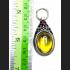 Gambling S/S Pendant Leklai Naga Eye Lucky Stone Magic Yellow Thai Amulet #15679