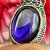 Pendant Leklai Healing Stone Naga Eye Magic Lucky Love Purple Thai Amulet #15680