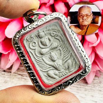 Meditation Buddha Ride Krut Garuda Boss Control Lp Mee Be2540 Thai Amulet #15704