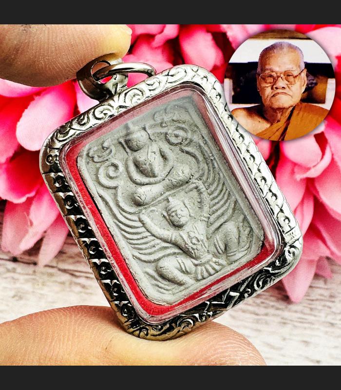 Meditation Buddha Ride Krut Garuda Boss Control Lp Mee Be2540 Thai Amulet #15704