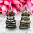 Love Magic Wealth Khmer Ngung Charming Bronze Red Gems Eye Goy Thai Amulet 15732