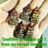 Love Magic Wealth Khmer Ngung Charming Bronze Red Gems Eye Goy Thai Amulet 15732