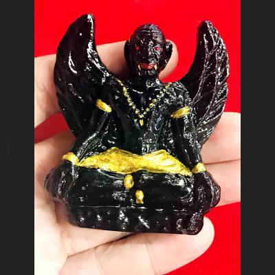 GREAT SUCCESS MONETARY HALF BIRD HUMAN WITH FANG WINDFALL PU-KAI-KAEW THAI AMULET AC TAWON