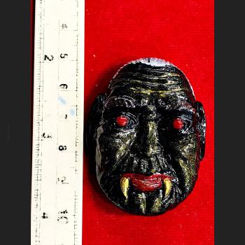 GREAT SUCCESS MONETARY HALF BIRD HUMAN WITH FANG WINDFALL PU-KAI-KAEW THAI AMULET AC TAWON