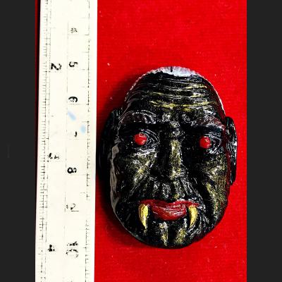 GREAT SUCCESS MONETARY HALF BIRD HUMAN WITH FANG WINDFALL PU-KAI-KAEW THAI AMULET AC TAWON