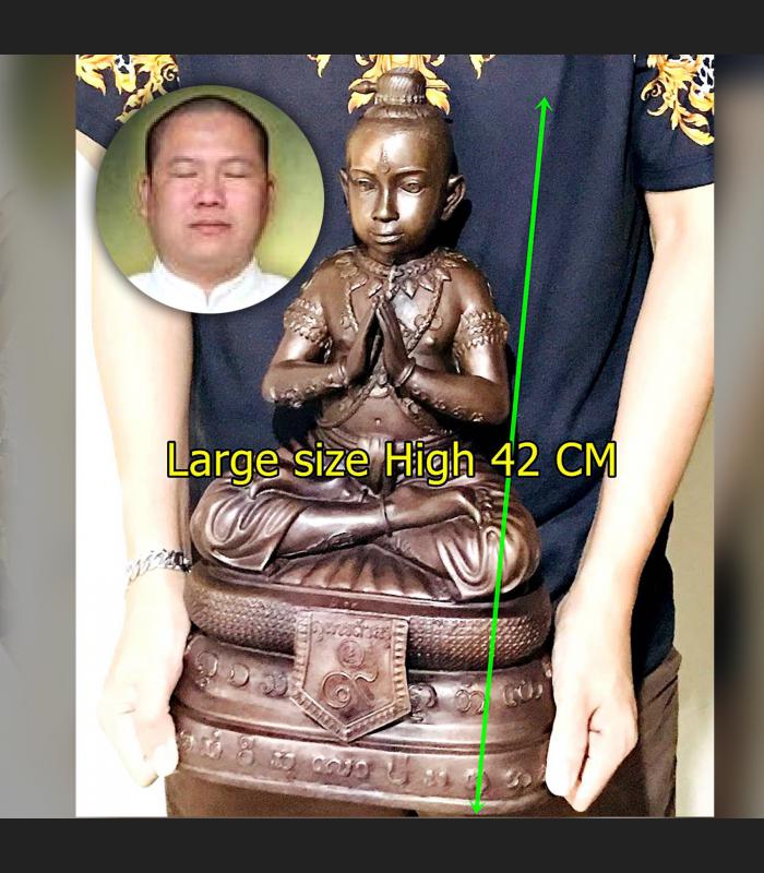 LARGE BIG BROTHER GUMAN THONG BOY STATUE MONEY WEALTH THAI AMULET KB SUBIN MOST RARE 1ST EDITION BE2552 15796