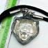 Vintage Pendant Old Silver Casing Tiger Medal Pern Watbangpha Thai Amulet #15805