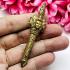 SACRED WAND BATON FOUR 4 FACE PHA PHOM HEAD HANDLE LP NONG THAI AMULET 8CM