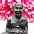Large Bronze Monk Statue Meditation Lp Tuad Tall 10cm Be2539 Thai Amulet #15870