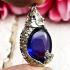 Silver Pendant Naga Eye Leklai Magic Dragon Egg Lucky Purple Thai Amulet #15875