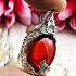 Pure Silver Pendant Naga Eye Leklai Magic Dragon Egg Lucky Red Thai Amulet 15876