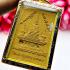 SOMDEJ 108 MONK MASS CHANT THAI AMULET WATNOK 9 ROW SEAT BASE GOLD BE2553