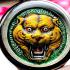Enamel Medal Tiger Face Protect Survive Lp Pern Be2541 Green Thai Amulet #15913