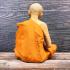 Lifelike Fine Art Monk Statue Meditation Lp Tim Wat Lahanrai Thai Amulet #15915