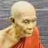 LIFELIKE WAX FINE ART THAI MONK STATUE AMULET LP KLAY WAT SUANKAN MEDITATION 9 INCH