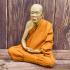 Lifelike Wax Fine Art Monk Statue LP Koon WatBanrai Meditation Thai Amulet 15917
