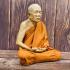 Lifelike Wax Fine Art Monk Statue LP Koon WatBanrai Meditation Thai Amulet 15917