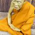 Lifelike Wax Fine Art Monk Statue LP Koon WatBanrai Meditation Thai Amulet 15917
