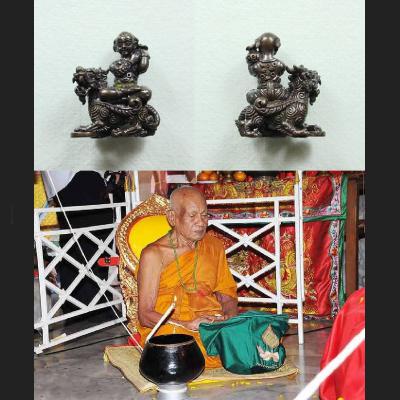 Wealth Guman Thep Boy Shirin Dragon Shilin Ride Lp Ping Be2552 Thai Amulet 15959