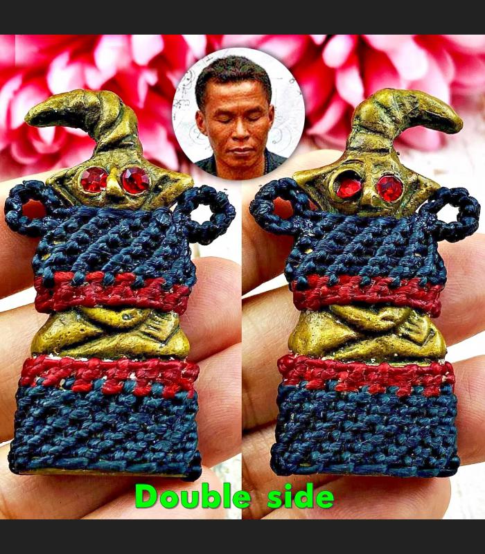 Ngan Ngung Double Side Lucky Gambling Lotto Win Ac Tawee Naraj Thai Amulet 15976