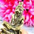 Miniature Lersri SamingPrai Halfman Tiger Head Thai Amulet Lp Nen Be2555 #16000